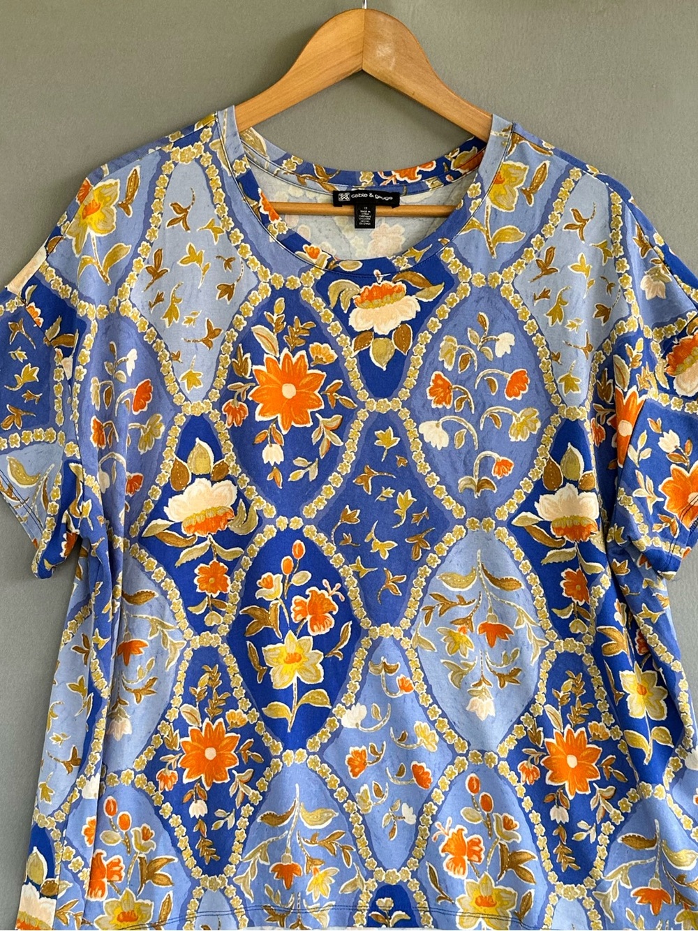 ๐5 for $45๐ Cable & Gauge top blouse shirt size 1X - Picture 3 of 8